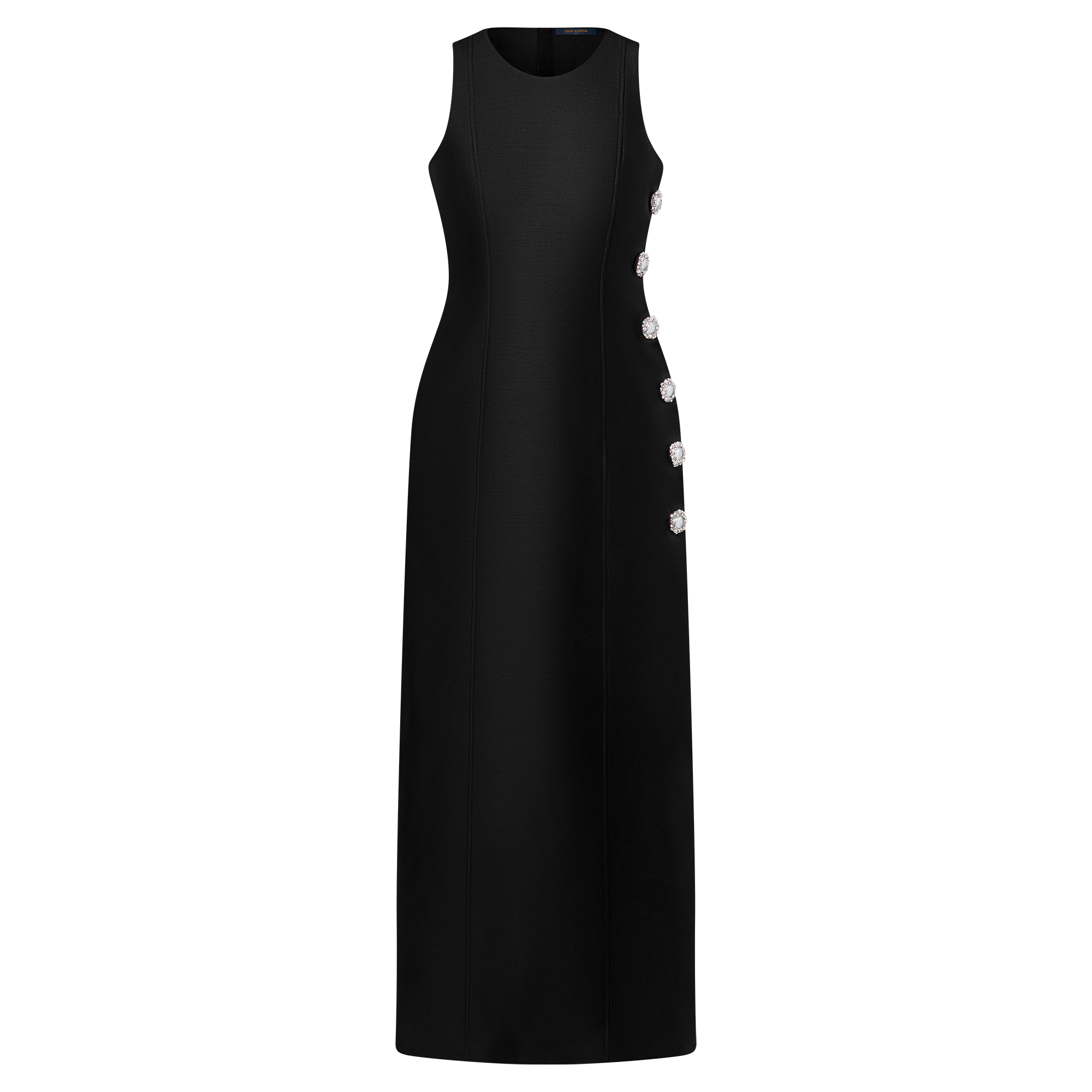 ★MEENDERI★STRAP BUTTON LAYERED DRESS - BLACK★正規品/人気 Black metallic-details midi dress Mugler - women - MUGLER